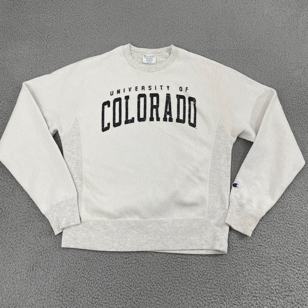 University of Colorado Reverse Weave‎ Sweatshirt Men M Gray Collegiate Crewneck